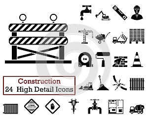 Set of 24 Construction Icons