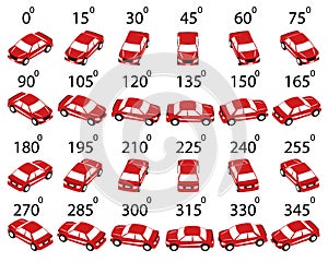 A set of 24 logo cars from different angles.