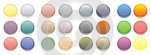 Set of 24 vector web buttons