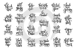 Set of 25 black and white positive quote