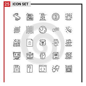 Set of 25 Commercial Lines pack for gown, date, shopping, cloth, bitcoin