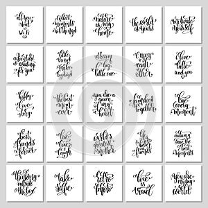 Set of 25 hand lettering motivational and inspirational quotes p