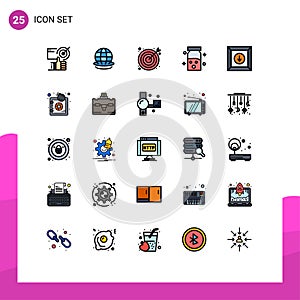 Set of 25 Modern UI Icons Symbols Signs for medical, health, world, drugs, target