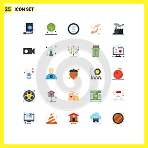 Set of 25 Modern UI Icons Symbols Signs for shahada, hands, app, faith, navigation