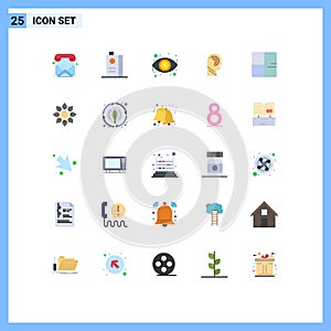 Set of 25 Modern UI Icons Symbols Signs for switch, manipulate, fruit juice, human, view
