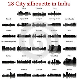 Set of 28 City in India ( Mumbai, Jaipur, Delhi, Indore, Pune, Kolkata, Surat, Nerul, Thane, Rajkot, Kota, Patna )