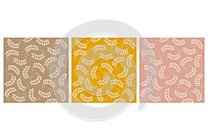 Set of 3 backgrounds.Embossed oriental pattern.