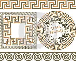 Set 3 Brushes Greek Meander patterns