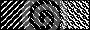 Set of 3 seamless pattern, texture vector