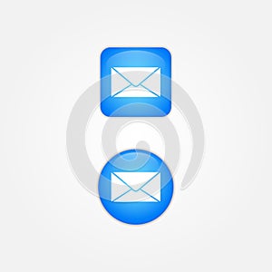 Set 3d email icons. vector illustration