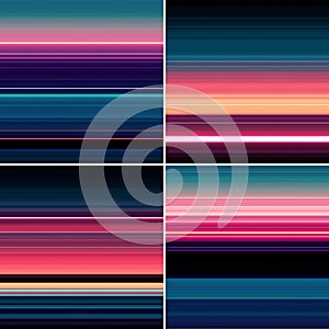 Set of 4 abstract lines background