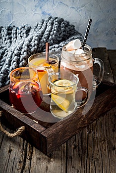 Set of 4 autumn drinks