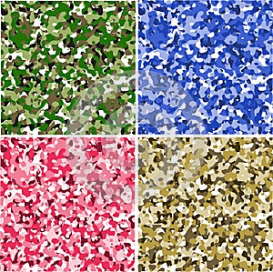 Set of 4 camouflage pattern,vector