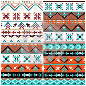 Set of 4 ethnic geometric patterns