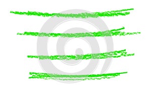 Set of 4 green chalk stripes to underline