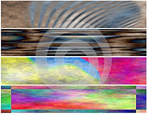 Set 4 Grunge Parchment Header