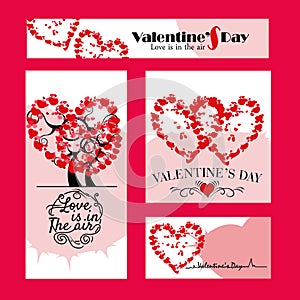 Set of 4 Valentine Day Poster