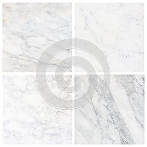 set 4 white marble texture background (High resolution)