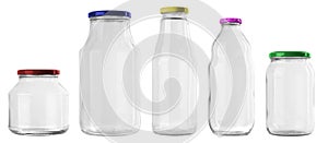 Set of 5 empty jar
