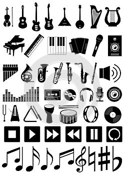 Set of 50 music icons