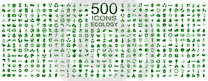 Set of 500 ecology icons - vector