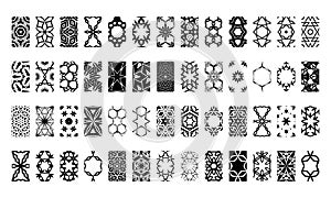 Set 54 seamless decorative ornate geometric pattern.