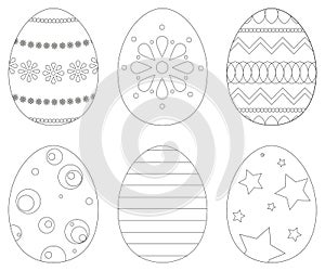 Set of 6 Easter eggs