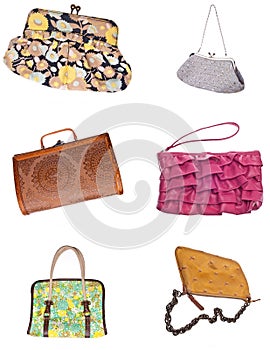 Set of 6 Ladies Purses Handbags