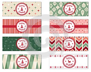 Set of 8 Holiday Theme Facebook Timeline Covers Isolated on White