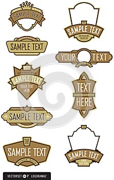 Set of 9 Logo/Label Vectors