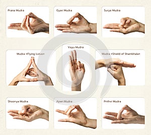 Set of 9 mudras