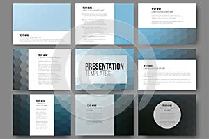 Set of 9 templates for presentation slides