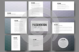 Set of 9 templates for presentation slides