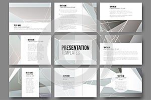 Set of 9 templates for presentation slides