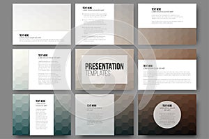 Set of 9 templates for presentation slides