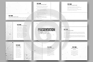 Set of 9 templates for presentation slides