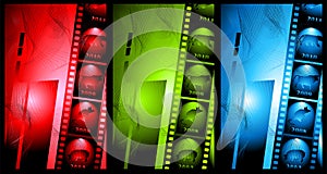 Set of abstract background in film