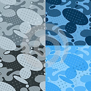 Set abstract background, pattern. Vector overlay of design elements.