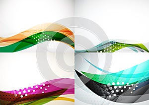 Set of abstract backgrounds. Elegant colorful