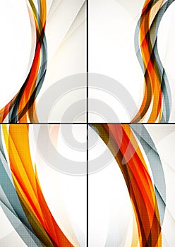Set of abstract backgrounds. Elegant colorful