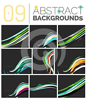 Set of abstract backgrounds photo
