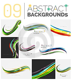 Set of abstract backgrounds photo