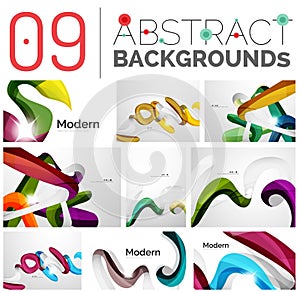 Set of abstract backgrounds photo