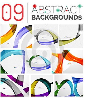 Set of abstract backgrounds photo