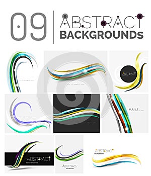 Set of abstract backgrounds photo