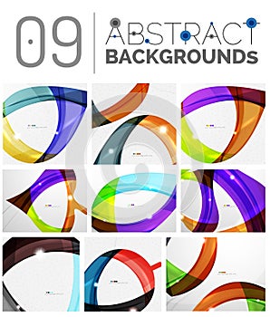 Set of abstract backgrounds photo