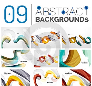 Set of abstract backgrounds photo