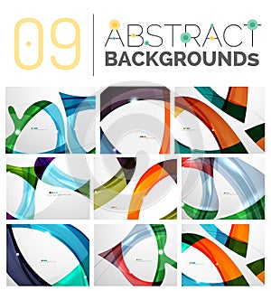 Set of abstract backgrounds photo