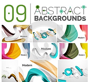 Set of abstract backgrounds photo