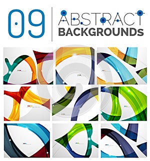 Set of abstract backgrounds photo